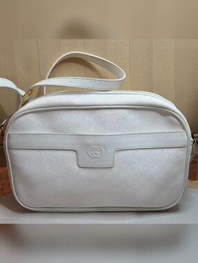 AUTHENTIC GUCCI VINTAGE WHITE PURSE HANDBAG CROSS BODY